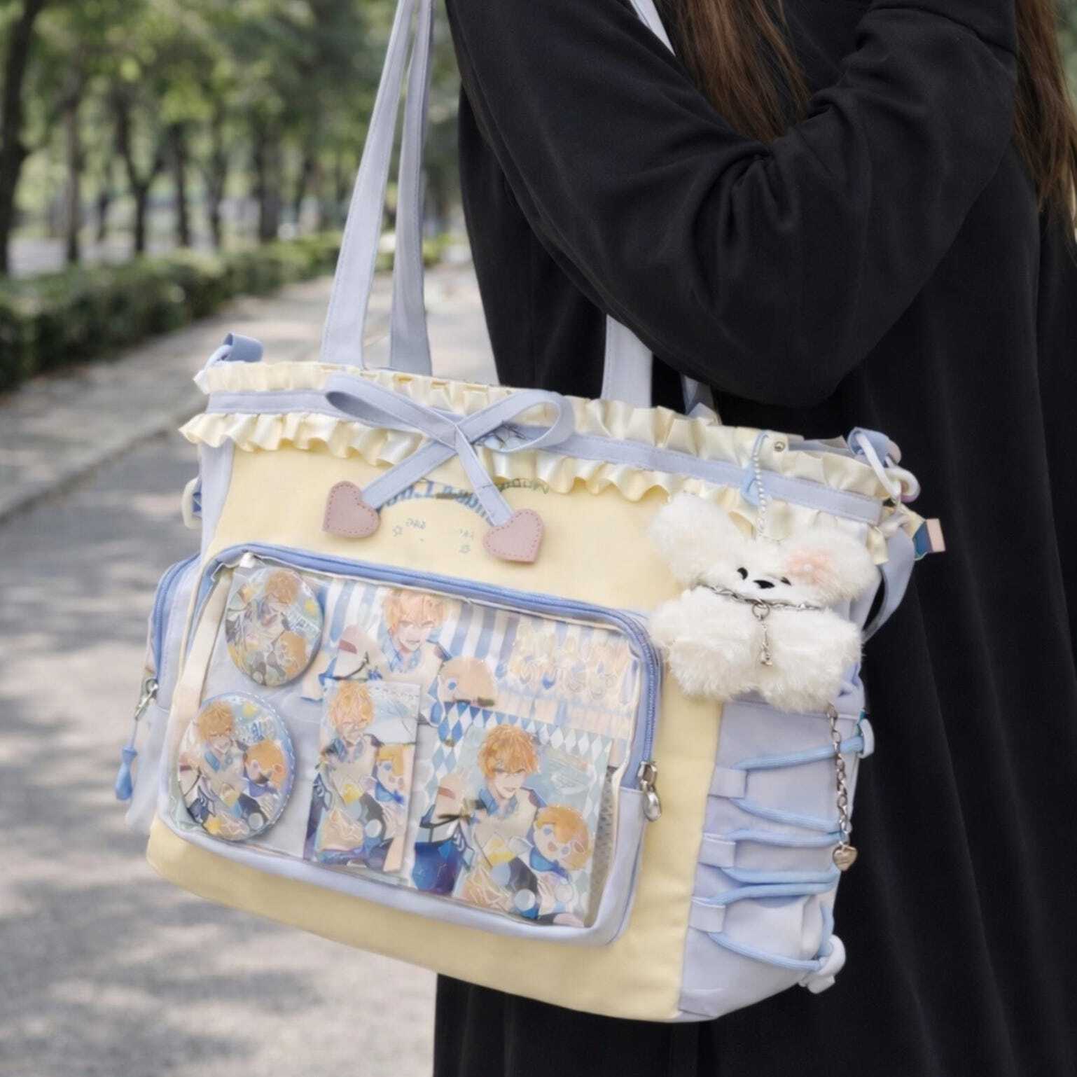 Black Ita Shoulder Bag for Pin Display