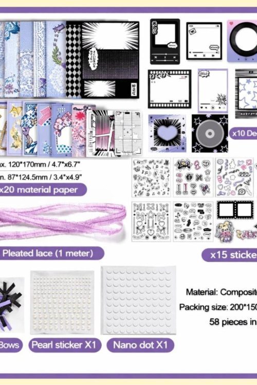 Black Kawaii Gothic Ita Crossbody Bag with Clear Window for Pin Display