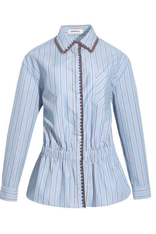 Blue Stripes Long-Sleeve Shirt