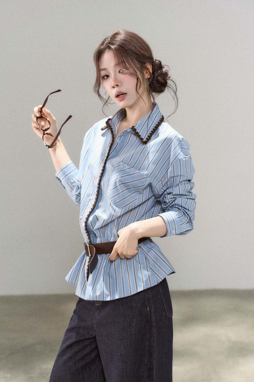Blue Stripes Long-Sleeve Shirt
