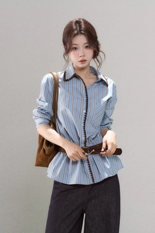 Blue Stripes Long-Sleeve Shirt