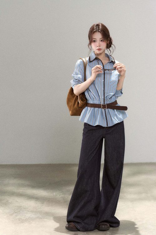 Blue Stripes Long-Sleeve Shirt
