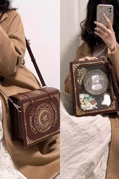 Book Convertible Ita Bag with Included Insert for Plushies and Pins