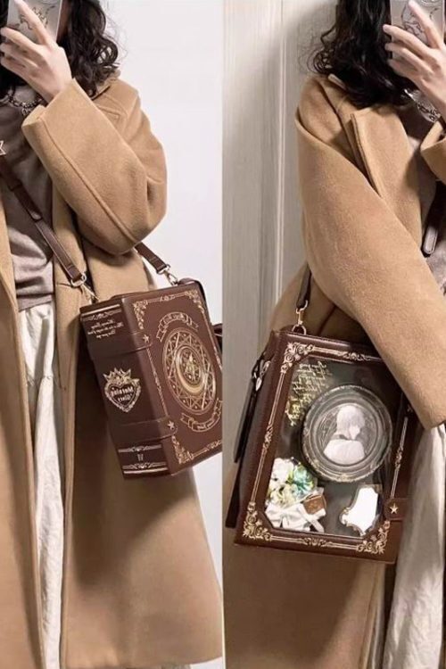Book Convertible Ita Bag with Included Insert for Plushies and Pins