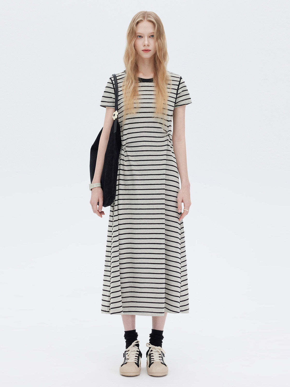 Border Slim Fit Long Dress