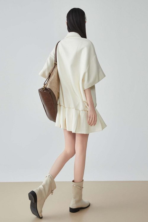 Bow Shape Pleated Dress