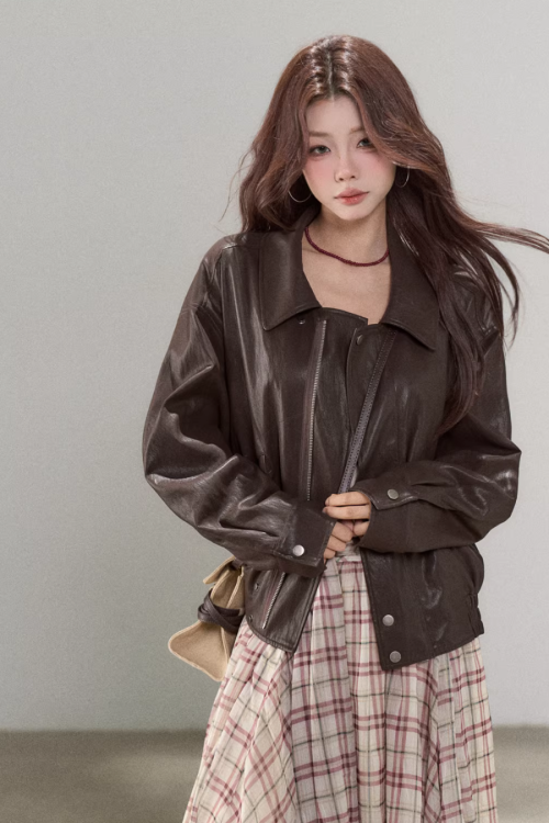 Brown High-End Leather Jacket