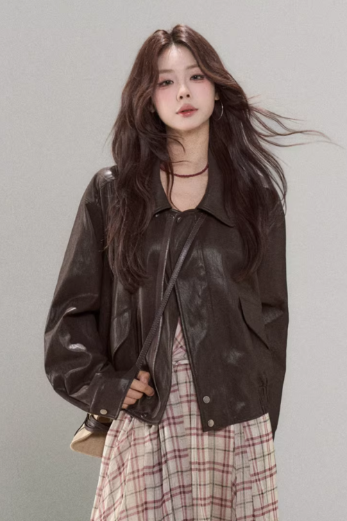 Brown High-End Leather Jacket