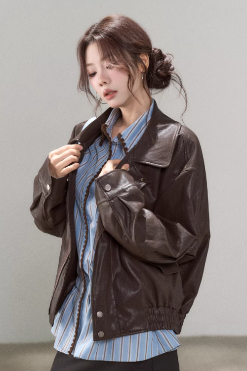 Brown High-End Leather Jacket