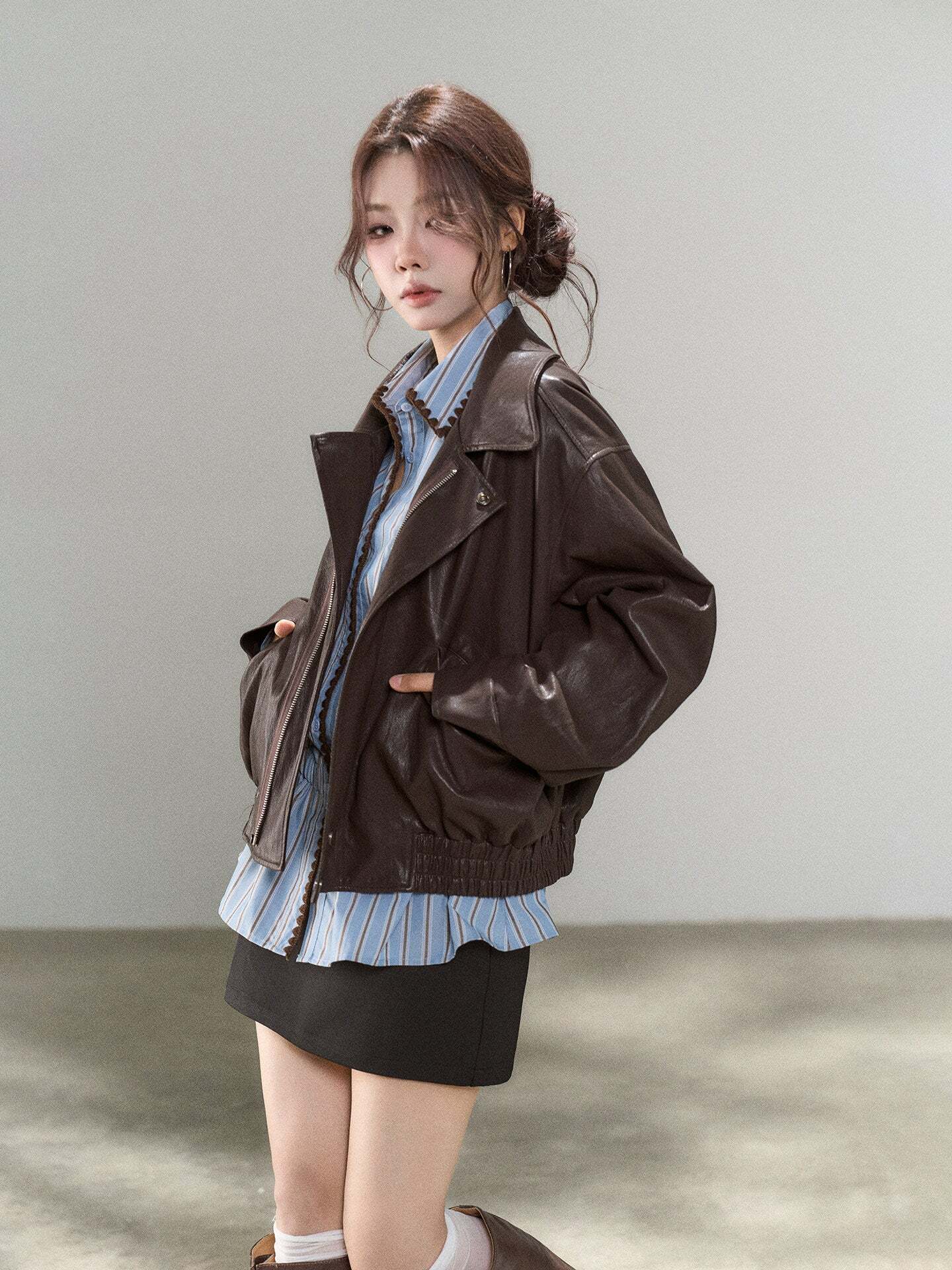 Brown High-End Leather Jacket