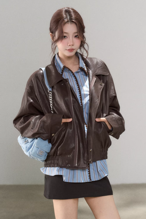 Brown High-End Leather Jacket