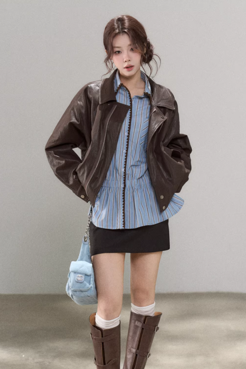 Brown High-End Leather Jacket