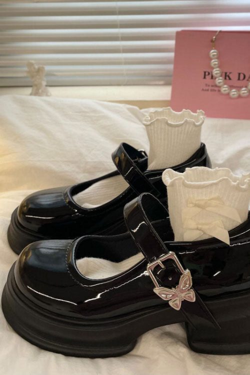 Butterfly Mary Jane Heels