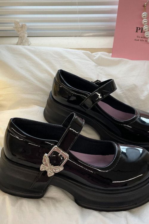Butterfly Mary Jane Heels