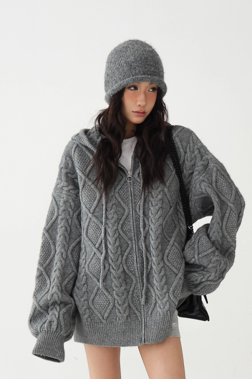 Cable Knit Hoodie