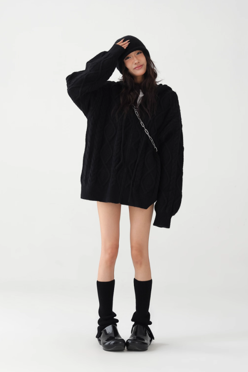 Cable Knit Hoodie