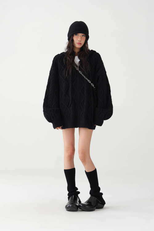 Cable Knit Hoodie
