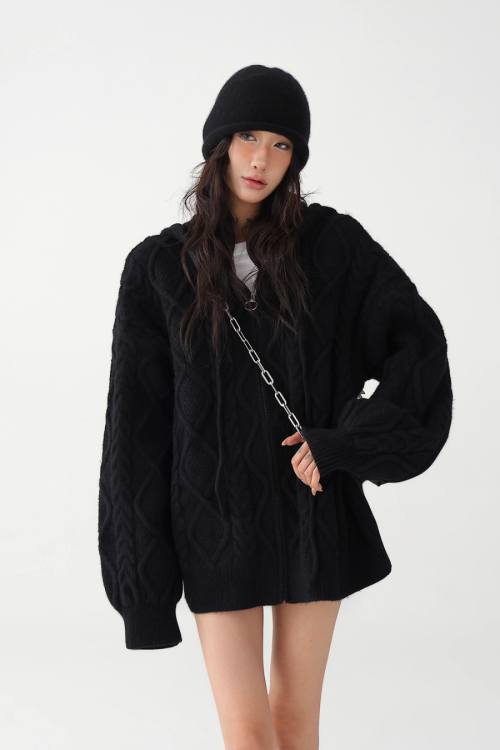 Cable Knit Hoodie