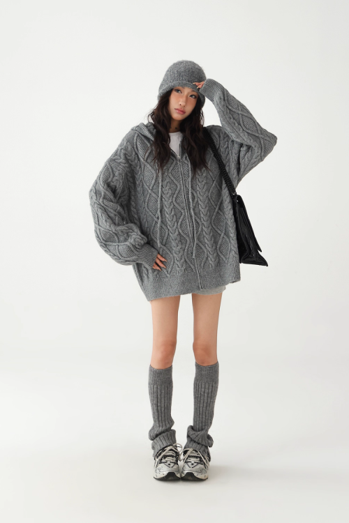 Cable Knit Hoodie