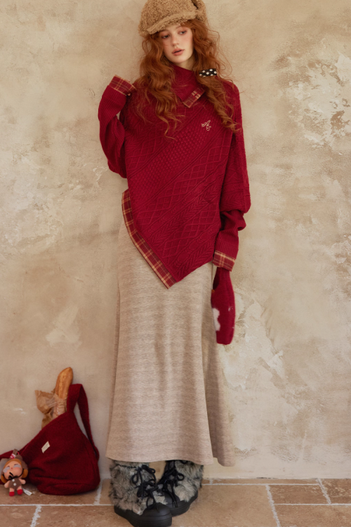 Cable Knit Poncho