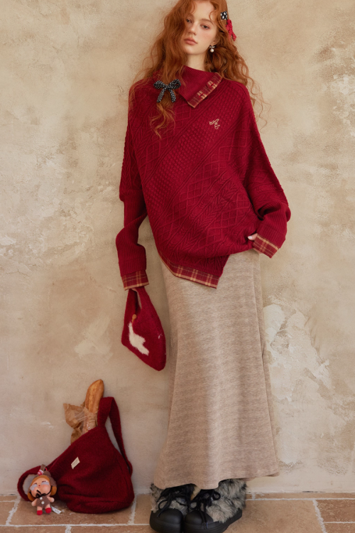Cable Knit Poncho
