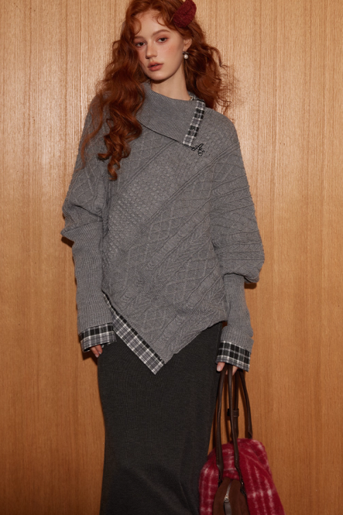Cable Knit Poncho