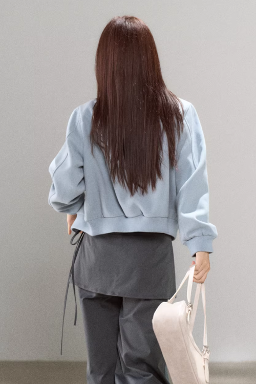Casual Loose Short Jacket / Crew Neck Short-Sleeve T-Shirt