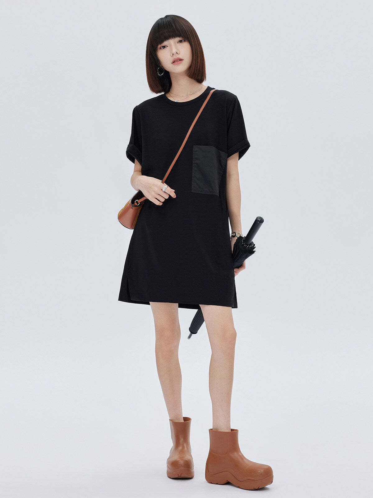 Casual Pocket Loose T-Shirt Dress
