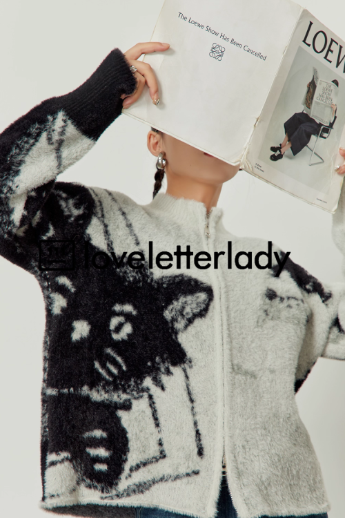 Cat Double Zip Knit