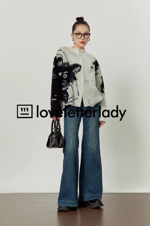 Cat Double Zip Knit
