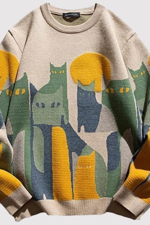 Cat Knitted Sweater
