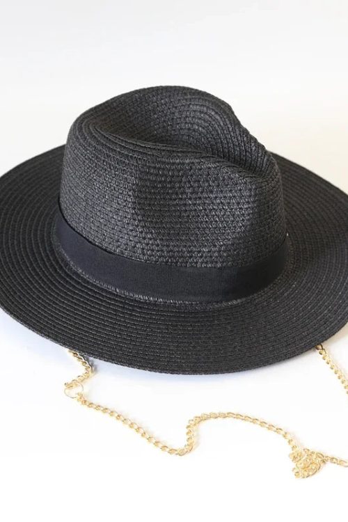 Chain Strap Fedora Swim Hat