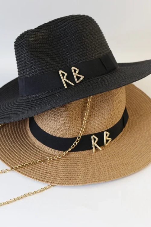Chain Strap Fedora Swim Hat