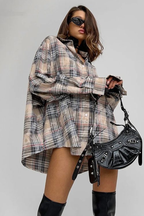Checkered Oversized Shirt