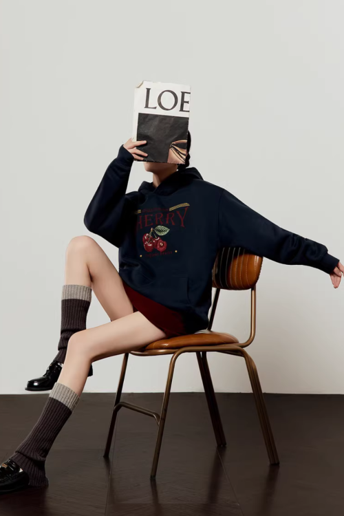 Cherry Print Hoodie