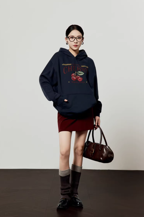 Cherry Print Hoodie