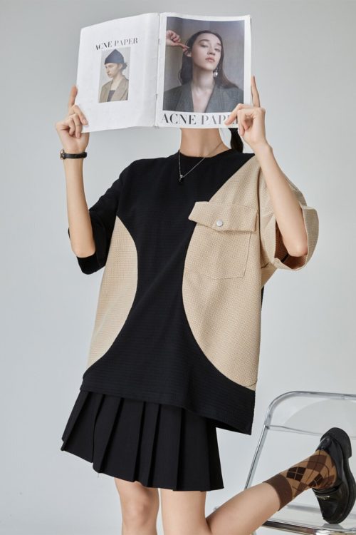 Color Blocking Short Sleeve T-Shirt