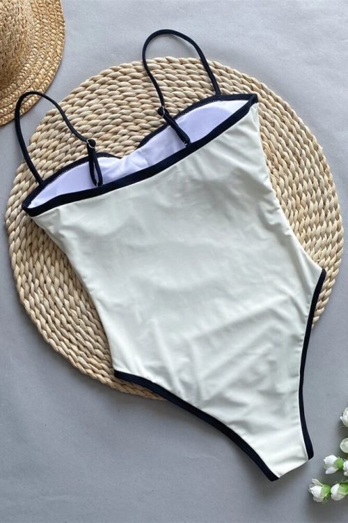 Contrast One Piece Swimsuit