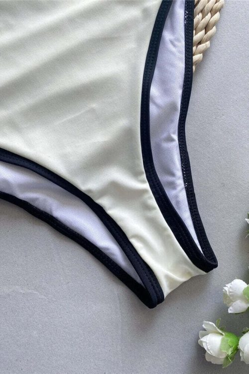 Contrast One Piece Swimsuit