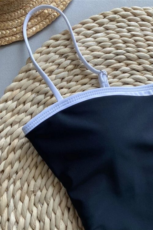 Contrast One Piece Swimsuit