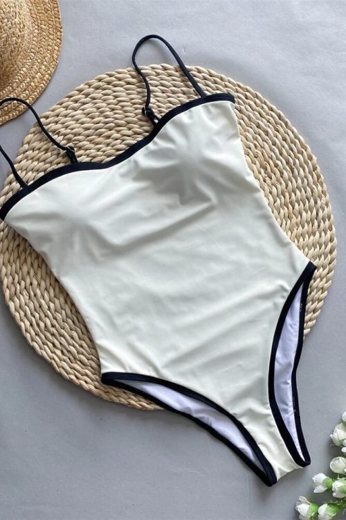 Contrast One Piece Swimsuit