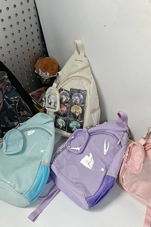 Convertible Ita Bag with Clear Window for Pin Display
