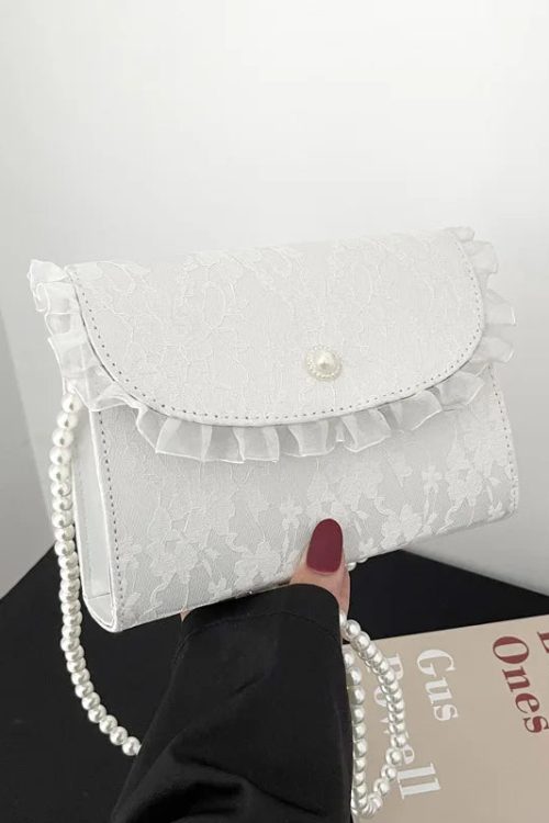 Coquette Pearl Chain Shoulder Bag