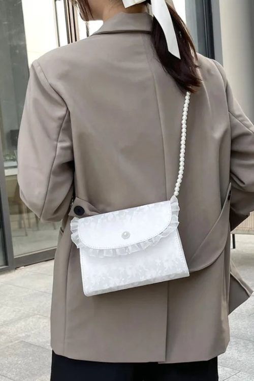 Coquette Pearl Chain Shoulder Bag