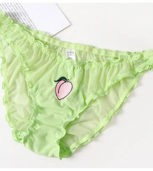 Coquette Ruffle Mesh Thong