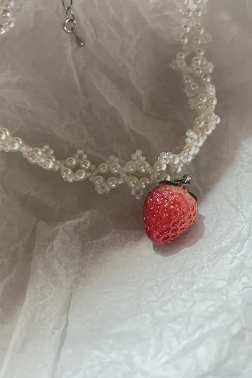 Coquette Strawberry Necklace