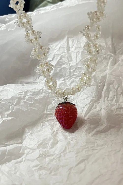 Coquette Strawberry Necklace