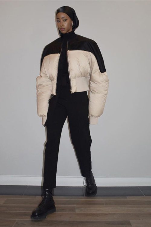 Corset Design Zip Up Bomber Jacket