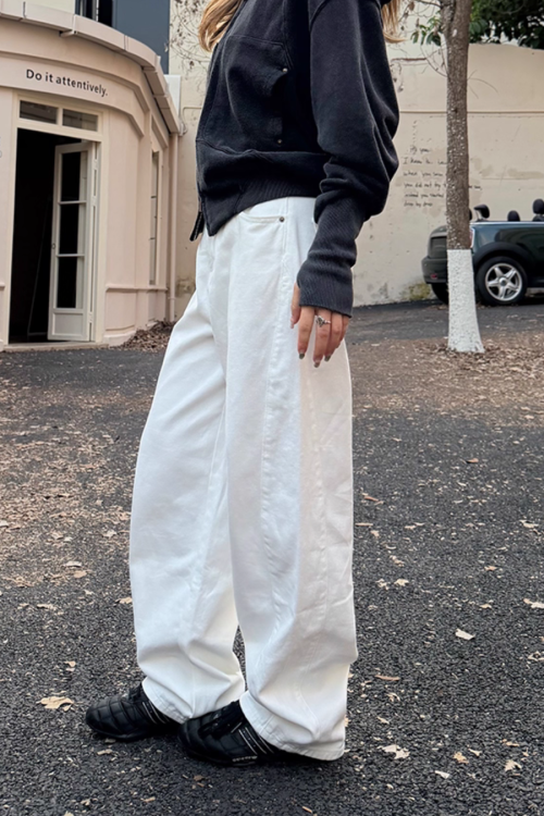Cotton Denim Pants