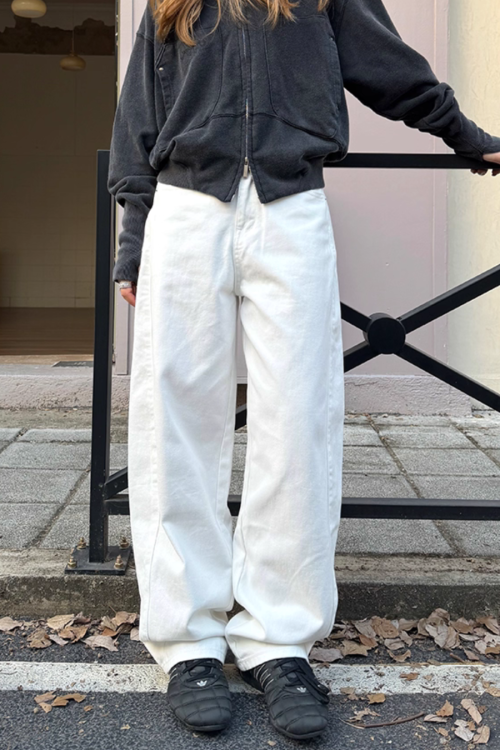 Cotton Denim Pants